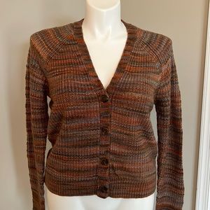 LOFT space dyed wool cardigan, size L